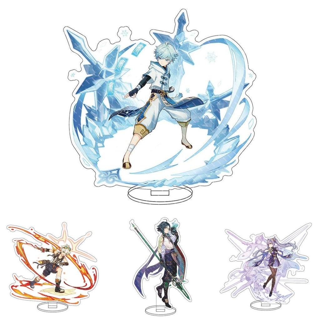 Exquisite Genshin Impact Barbatos Keqing Barbara Acrylic Figure Stand For Display Decor