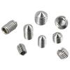 Yellow 304 Stainless Steel Hex Socket Grub Screws DIN914 Cone Point Set Screw For M3 M5 M6 M8 Machinery Fixing
