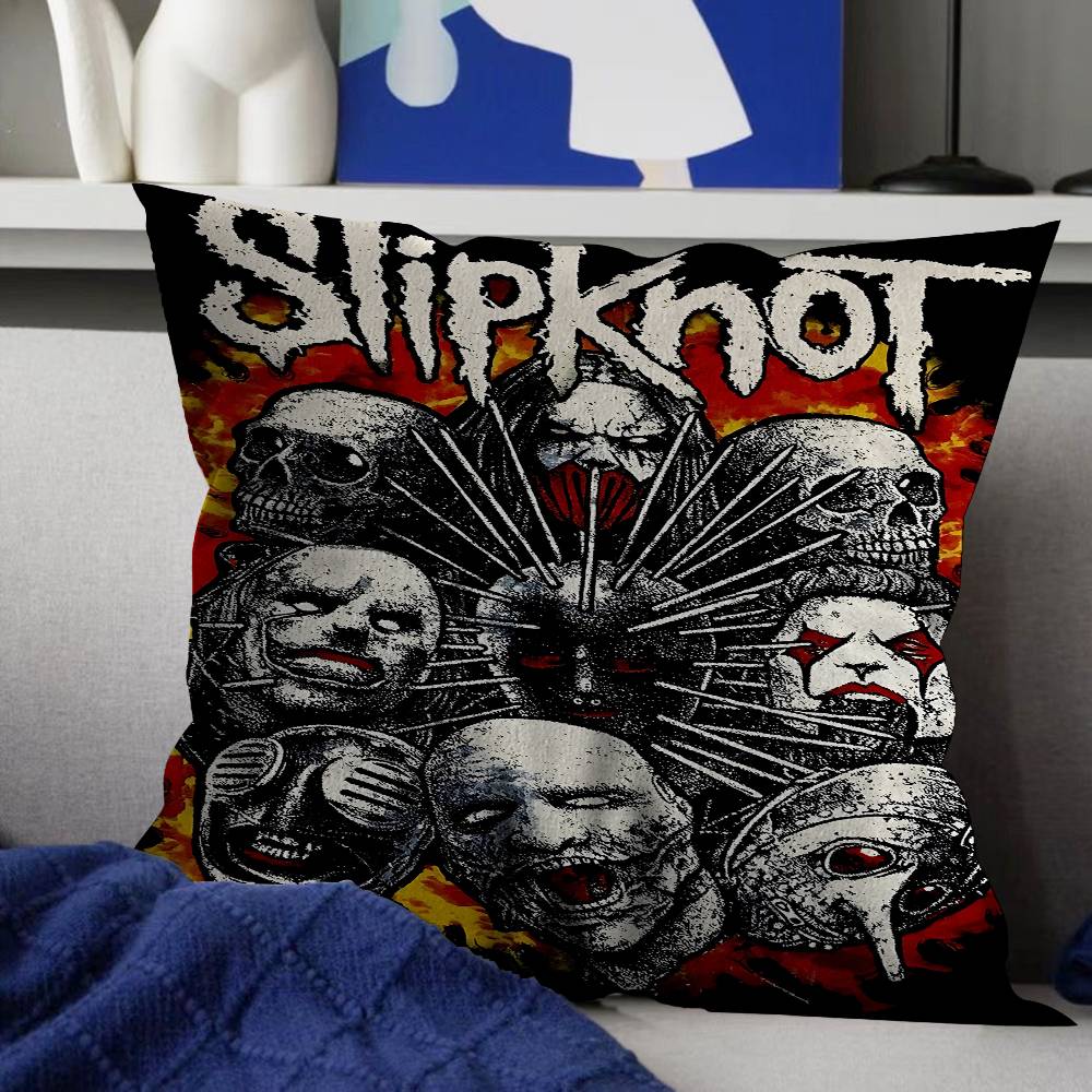Band Rap Music S-Slipknot Cushion Cover Inches Farmhouse Decor Home Throw Pillow Covers For Couch Decorations