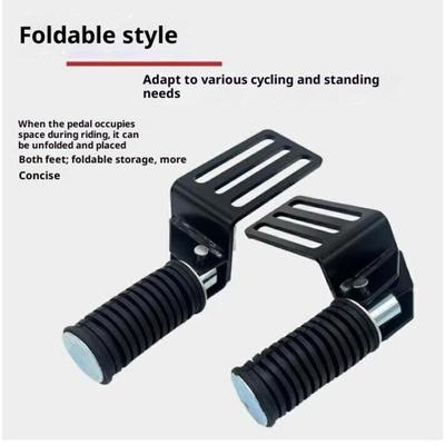 2Pcs Front Footrest Comfortable Street Cruise Pedals Foldable Metal Motorcycle Foot Pegs Electric Bicycle Diy Accessories