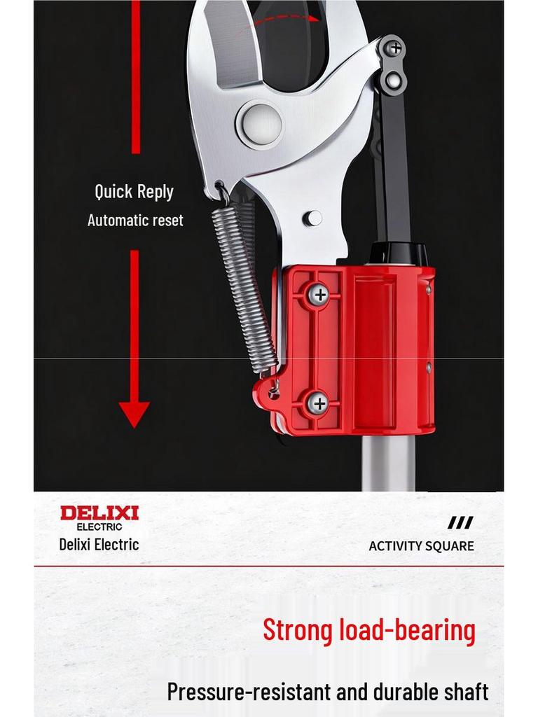 Delixi Telescopic Tree Pruner Shears - High-Altitude Branch Cutter