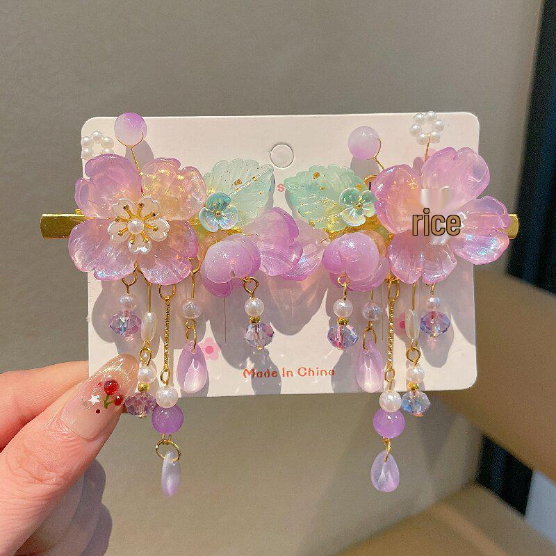 Children's Hanfu Hair Clips: Cute Ancient Style Hairpins with Tassels for Girls