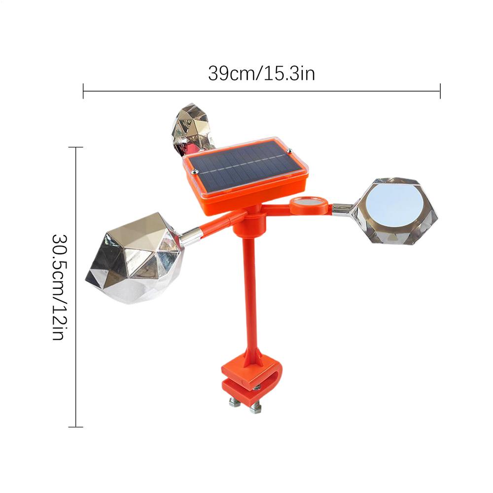 

Bird Scare Reflective Device Reflectors To Scare Birds Away With Adjustable Sound Alarm Solar Powered Outdoor Pigeon Woodpecker красный