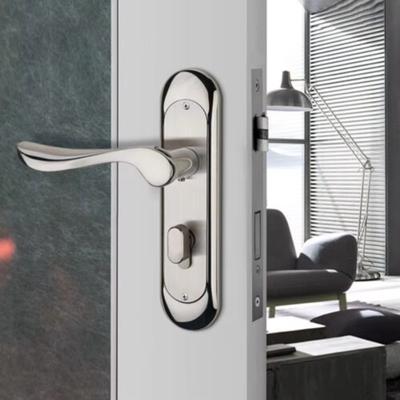 1 Set of Indoor Lever Wooden Door Lock Safe To Use Double Lock Tongue High Quality  Lock W/ Non-slip Handle Rust Resistant