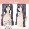 Black Butler Ciel Phantomhive Party Cosplay Women Long Gray Blue Wavy Wig With Two Stylish Ponytails