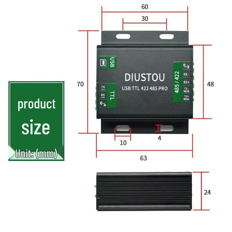 Industrial USB To TTL/RS422/RS485 Serial Converter