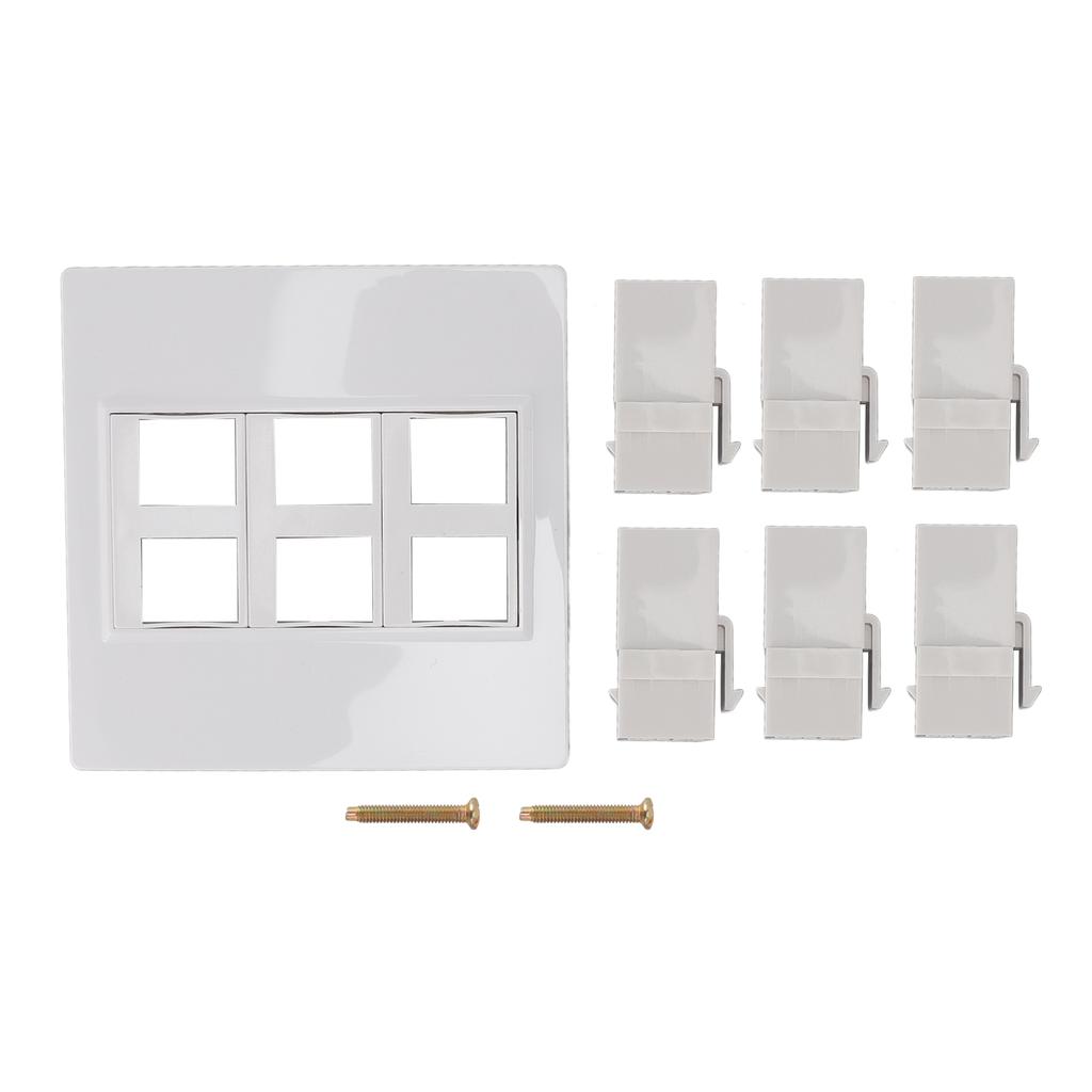 6 Port USB 3.0 Wall Plate 5Gbps USB 3.0 Female to Female Outlet Wall Plate Panel for Charging and