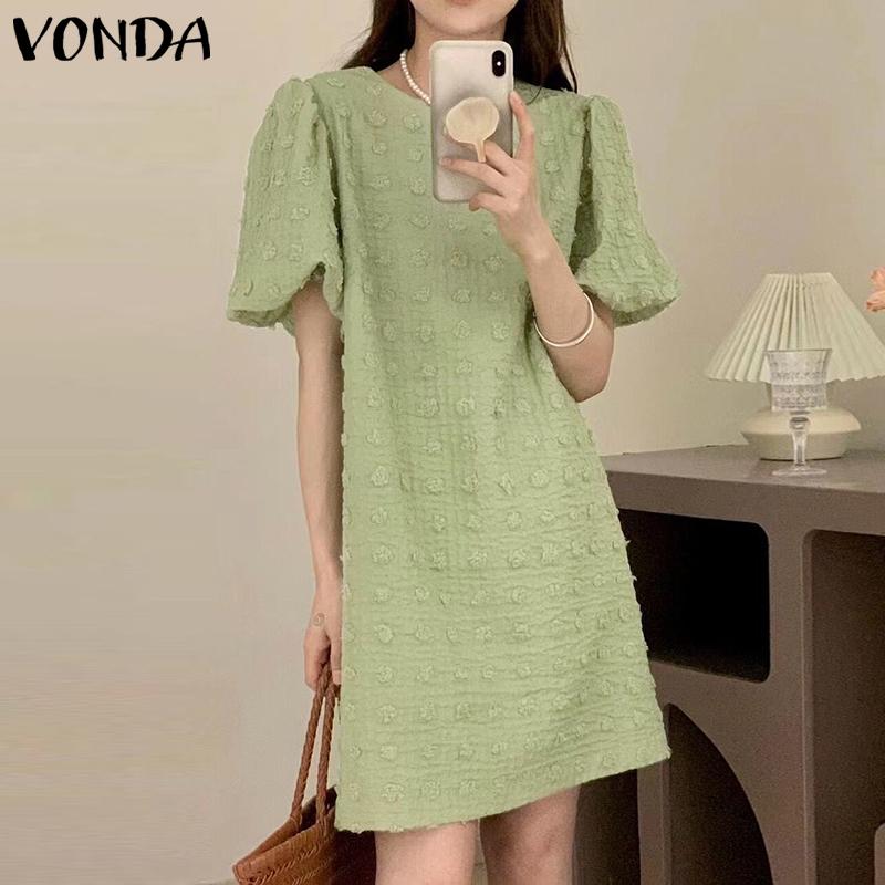 

VONDA Летнее женское короткое платье H-силуэта больших размеров