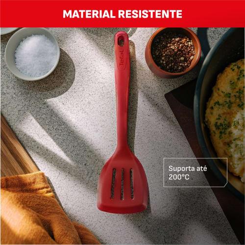 T-fal Ingenio Proflex Turner, Platinum Silicone, K12503, dishwasher safe, easy to clean, and easy to turn over without breaking.