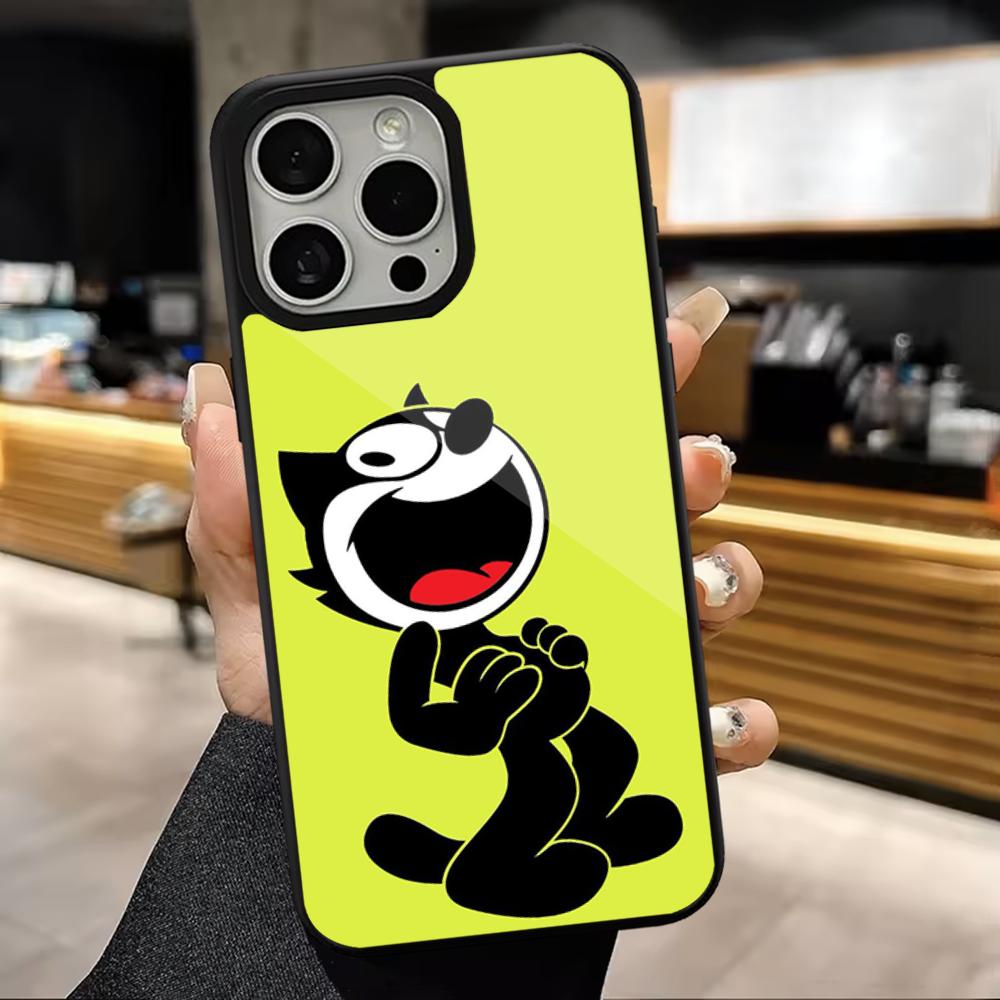 Cute F-Felix-ES The Cat Phone Case  For iPhone 16,15,14,13,12,11,Pro,Max,Plus,Mini,Magsafe,Magnetic Wireless Charging Case