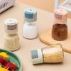 1Pc 0.5g Household Kitchen Press Type Quantitative Air-Tight Clear Glass Kitchen Tools Salt Control Bottle Jar Seasoning Bottle