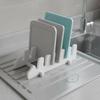 Cutting Board Rack Multi-Compartment Design Chopping Board Holder Kitchen Utensil Rack Space-Saving Household Storage Non-Slip