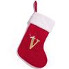 Christmas Red Cute Letter Hat & Stocking with Embroidered Ornament