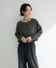 Green Parks Gray Pullover Sweater with Drawstring Hem and Long Sleeves Women's