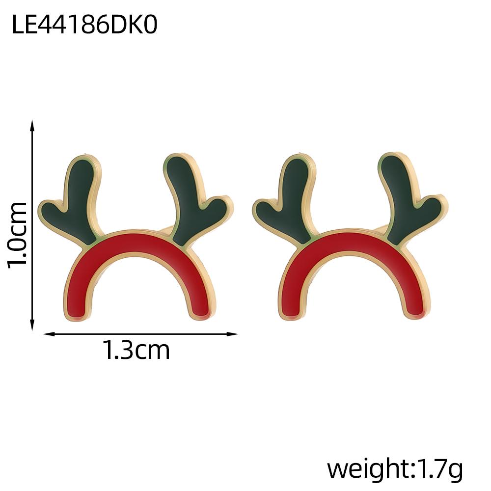 CARLIDANA Exquisite Mini Christmas Trees Elk Stainless Steel Earrings Non Tarnish Santa Claus Snowman Earrings Jewelry Women