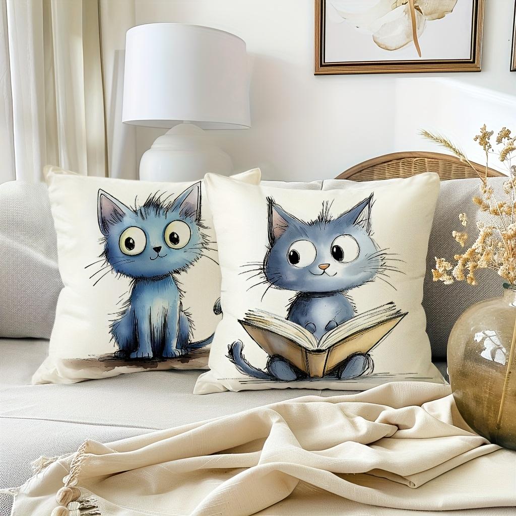 Bohemian 3D Black Cat Cushion Cover Pillowcase Home Bedroom Living Room Decor Home Decoration Zipper Washable Fast Shipping