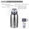 Titanium Water Bottle Insulated Water Bottle with Straw 600ml Double Insulated Ultra-Light Portable