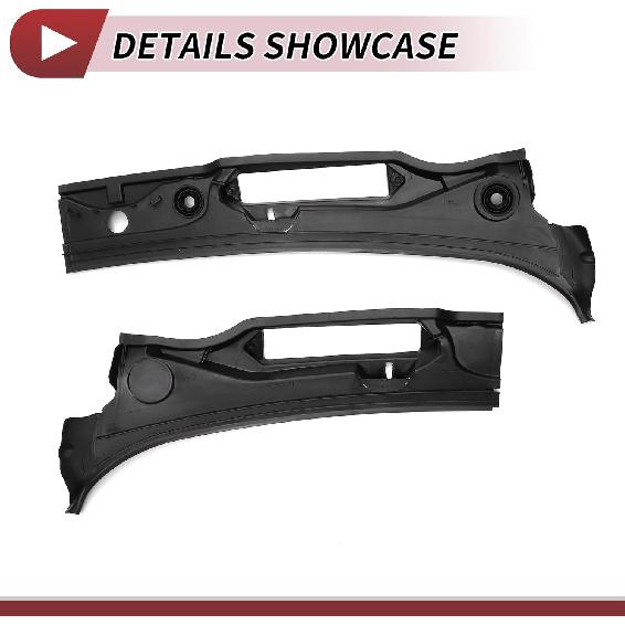 1 Pcs Windshield Wiper Cowl Cover for BMW 335i 2007-2013 Windshield Cowl Replacement No.51717161033 Black Plastic