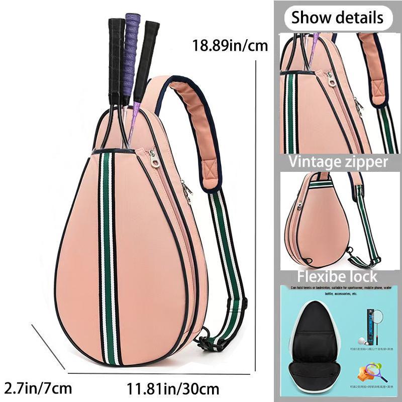 Lightweight Single Shoulder Racket Bag for Badminton, Tennis, Table Tennis, and Pickleball