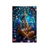 Metal Gnome with Bee Sign 2D Flat Garden Decor Outdoor Wall Art 20x30 cm