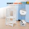 VEVOR Tower Step Stool for Kids and Toddlers, 3-Level Height Adjustable Toddler Kitchen Stool Helper