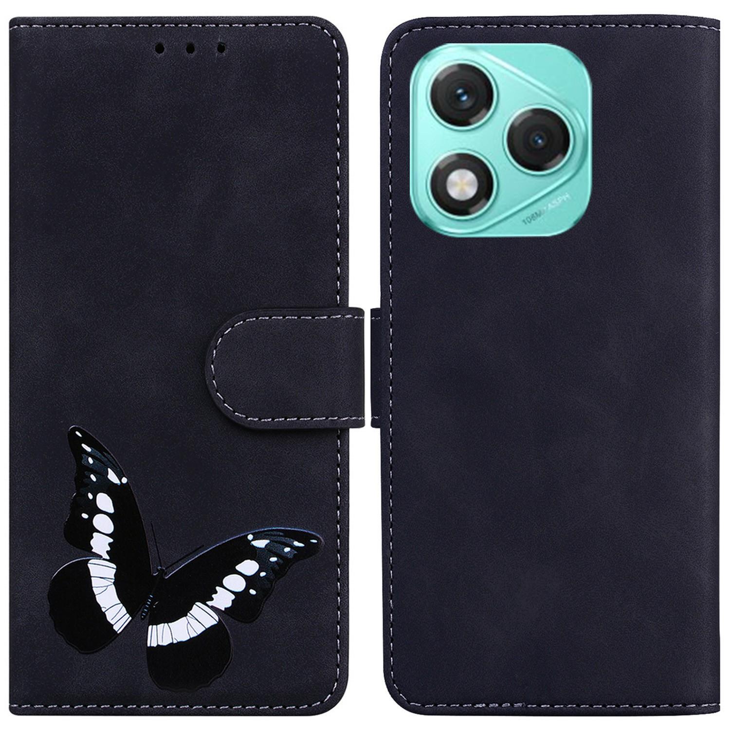 

For Honor 400 Lite 5G Stand Case PU Leather Phone Cover Butterfly Printed F