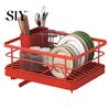 Carbon Steel Dish Storage Rack Drying Large Capacity Non-Slip Design Stable Auto-Drain Easy to Install Space-Saving Kitchen Counter with Cutlery