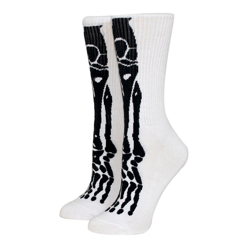 New Casual Women Socks Halloween Socks Creative Cosplay Long Socks Bone Web Men Socks Black/White Socks Couple Socks Size 37-44