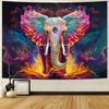 Psychedelic Elephant Tapestry Third Eye Colorful Cloud Galaxy Wall Hanging for Boho Spiritual Bedroom Decor