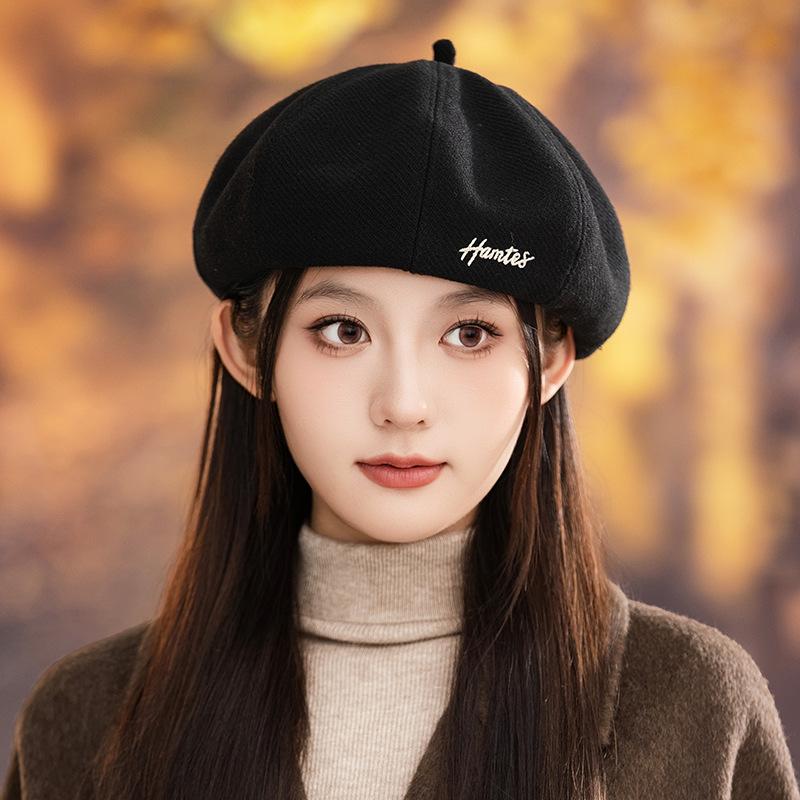 

Осенне-зимние шляпы женские большой окружности головы делают лицо маленьким берет ретро универсальная восьмиугольная шляпа модная шляпа художника One Size