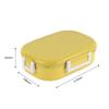 Leakproof Steel Lunch Box For Kids With 2 Containers And Side Veg Box In Bright Yellow For School And Outdoor Meals