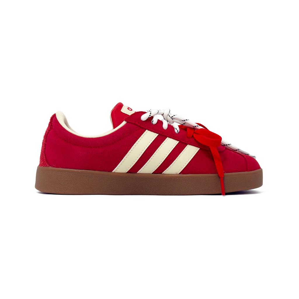 adidas Vl Court Classic Abrasion Resistant Slip Resistant Low Top Skateboard Shoes Unisex China Red KK3774(TEAM1572-)