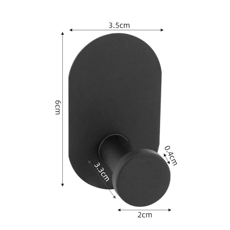 Stainless Steel Punch-Free Wall-Mounted Couple Coat Hooks