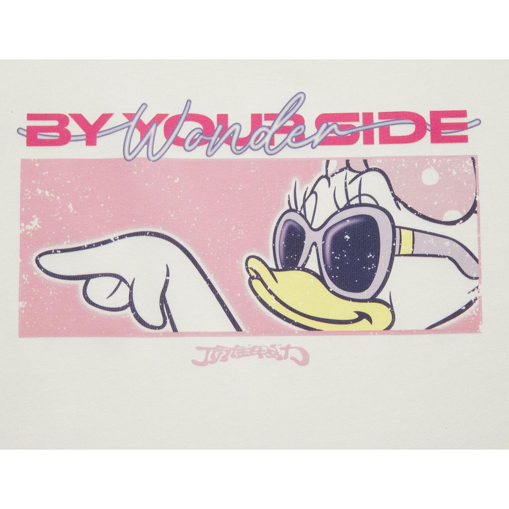 Li Ning X Collaboration Disney T-shirt Polyvalent Respirant Ample Doux Confortable Manches Courtes Hauts Femme Blanc Cassé AHSUA82-5