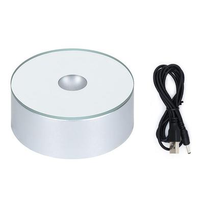 Seven-Color LED Crystal Ball Light Base with 3D Carving for Wine or Glazed Glass Bottles.
