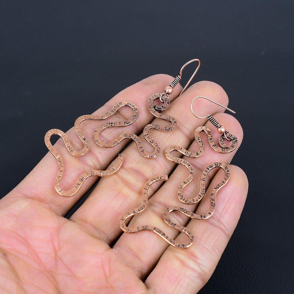Designer Copper Earrings, Handmade Gemstone Earrings Jewelry, Gifts For Wife Brand New Earrings
