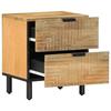 VidaXL Brown Bedside Table 40x33x46 Cm Solid Mango Wood, Bedside Cabinet, Bedroom Furniture, Table of 4017718
