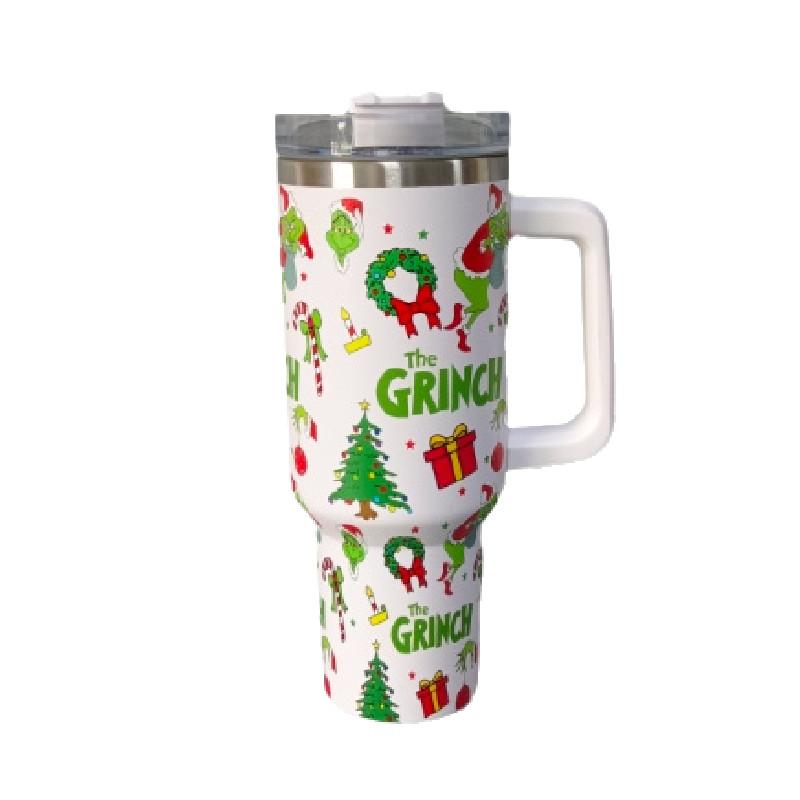 Stainless Steel The Insulated Cup Tumbler Straw Lid Coffee Mug 40oz Gift