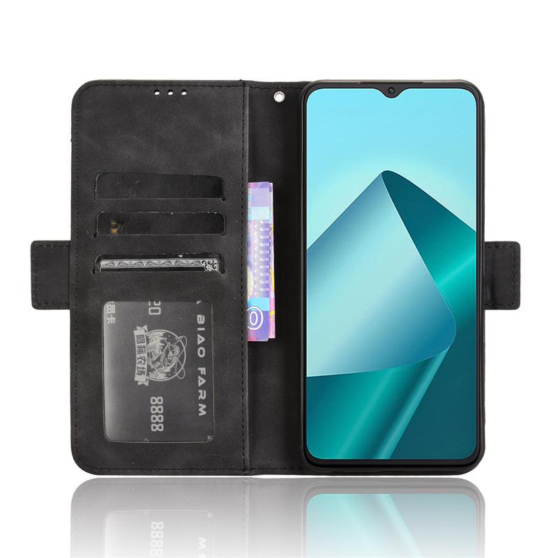 Wiko T20/U20/U10 Leather Flip Case with Multi-Card Slots | Skin-Feel Finish