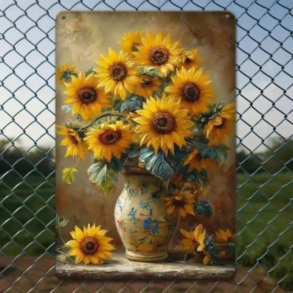 Retro Metal Tin Sign Art, Vintage Wall Decor for Living Room Garage 20x30cm