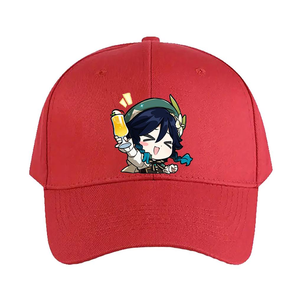 Genshin Impact Chibi Venti Cap Summer Woman Man Adult Casual Fashion Casual Adjustable Fishing Hat Sun Hat