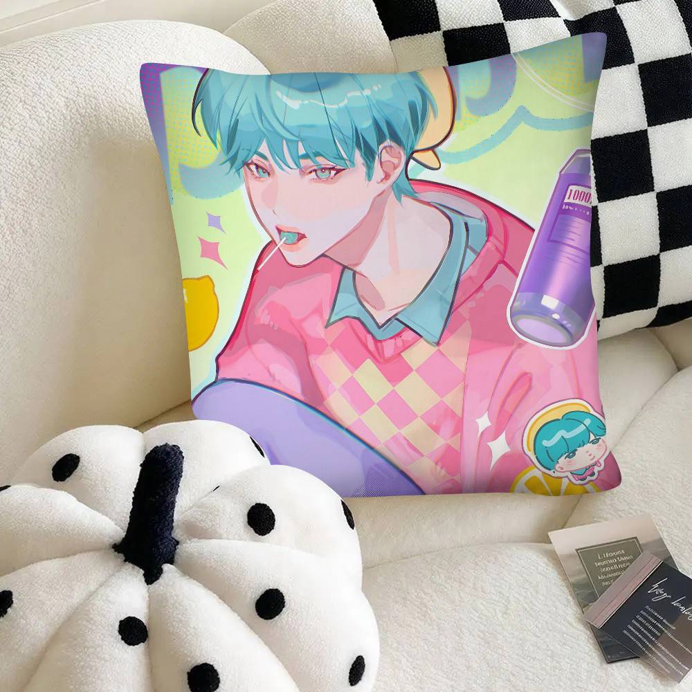 Kpop Demon Hunters Pillow Case Square Pillow Bedroom Sofa Leisure Comfort Cushion Car Home Decoration