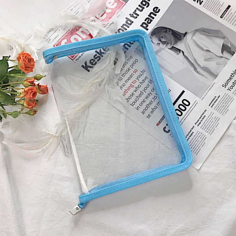 Instagram Style PVC Student Zippered Bill File Bag