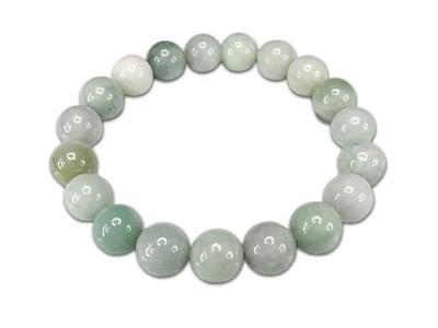 [Sekimachi] Jadeit-Armband, Echter Jadeit, ca.. 10mm, Naturstein, Untersetzer, Amulett (Ca.. 170mm (Herren Groß))