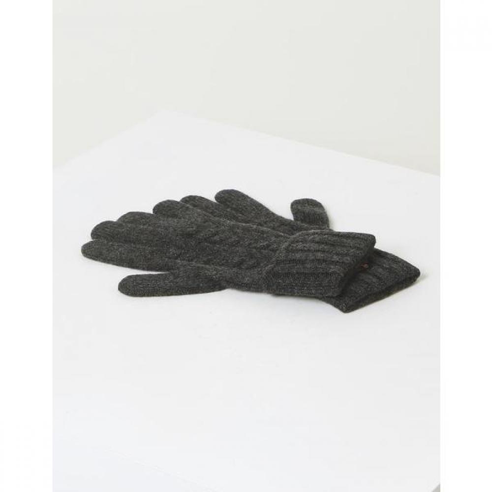 Daks Gray Cashmere Gloves With Embroidery Dcgv1f288g2