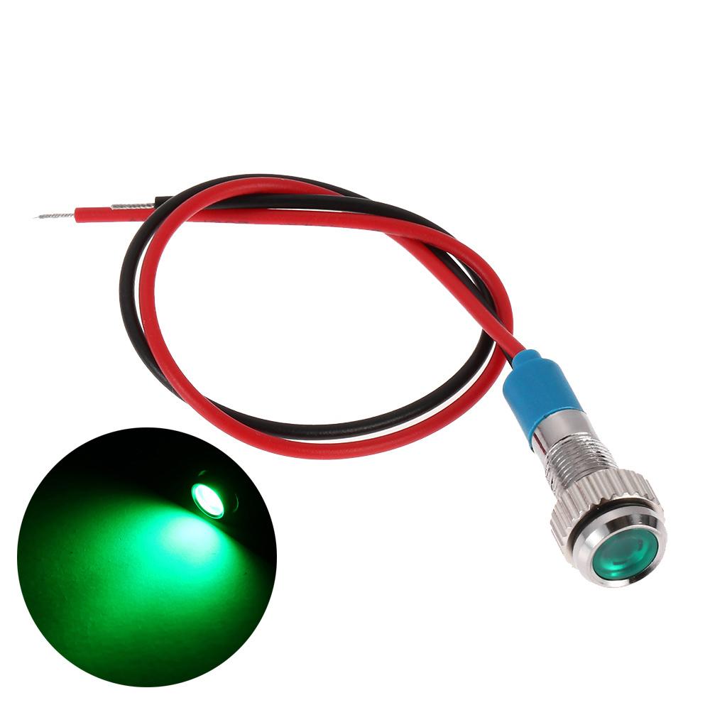 1Pc LED Metal Indicator Light 3V 5V 6V 9V 12V 24V 220V 6mm Pilot Directional Signal Lamp With Wire Car Truck Boat Dashboard Lamp