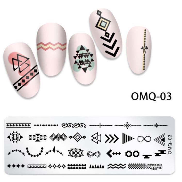 DIY Stainless Steel Rectangular Nail Art Stamping Plate