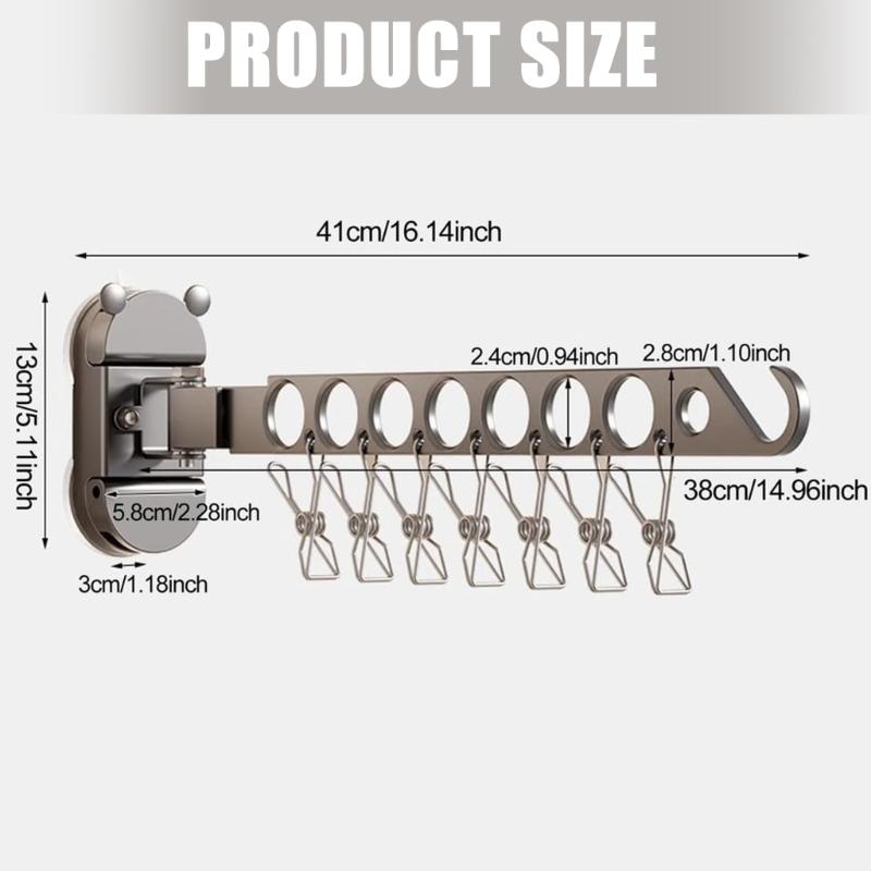 No Damage Wall Adhesive Drying Rack Efficient Designs Flexible Angle Adjustment Multiple Purpose Laundry Organizers