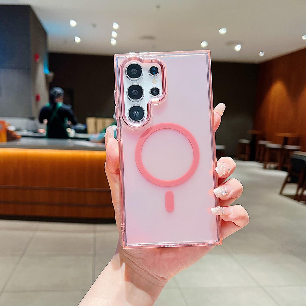 For Samsung Galaxy S24 Ultra Case Compatible with MagSafe Color Changing TPU Phone Back Cover