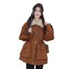 2024 Petite Women's Korean Style Patchwork Lambswool Cotton Parka - Casual, Versatile, and Thickened for Autumn/Winter